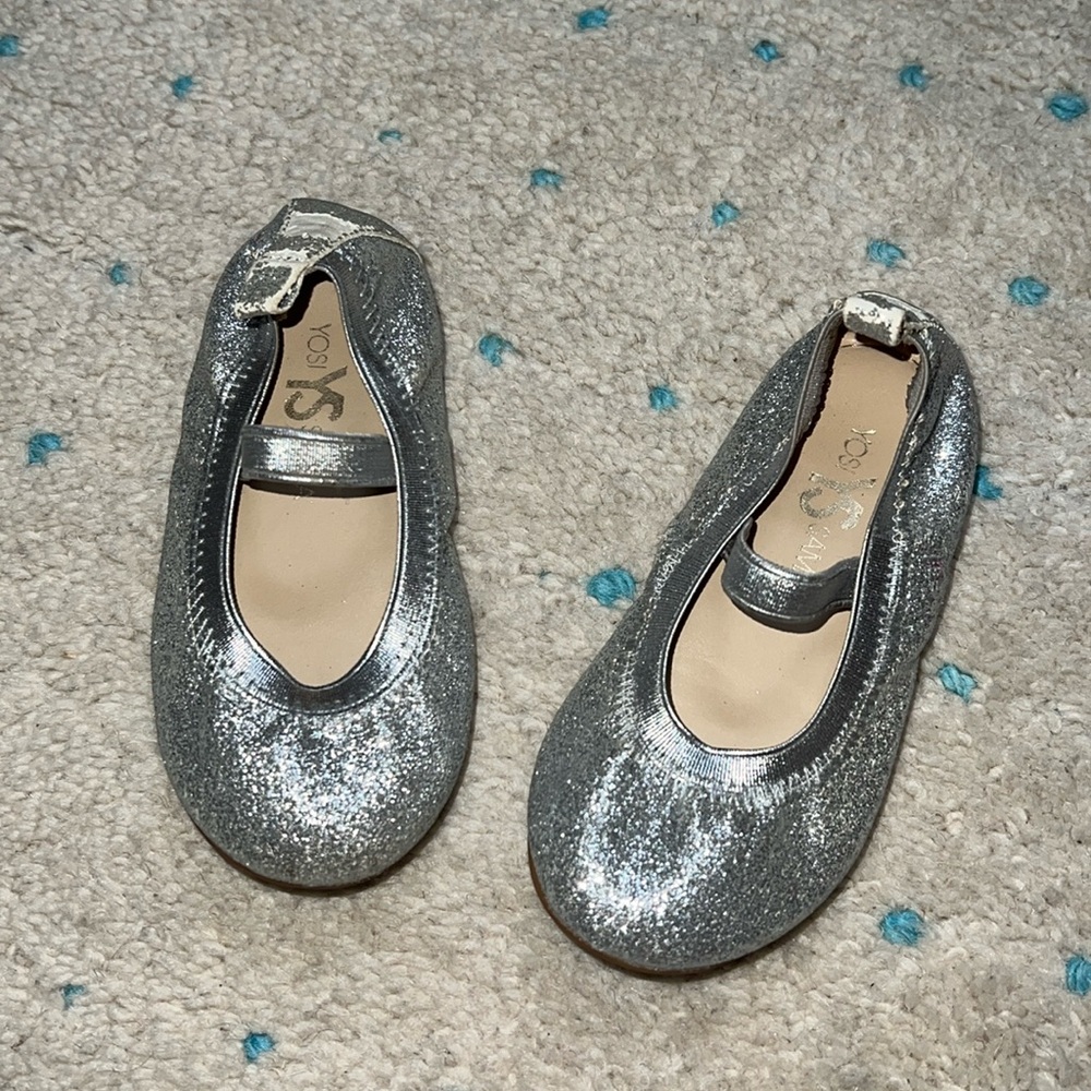 Yosi Samra Silver Kids Shoes